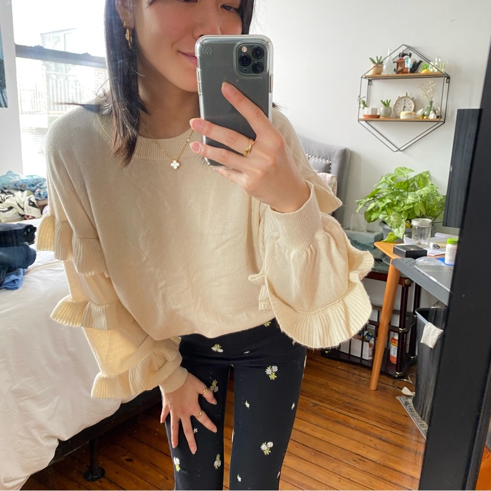 J Crew Ruffle Sweater